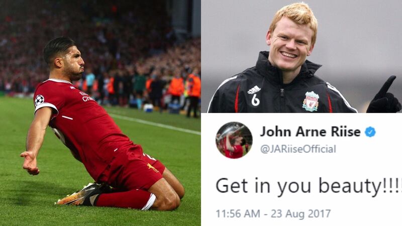 Liverpool surged to a 3-0 lead – and Riise went nuts.