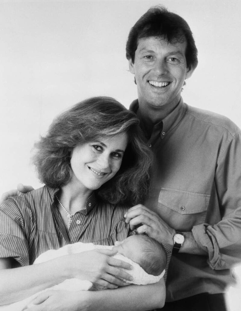 Leslie Grantham with his then wife Jane Laurie and their son (PA)
