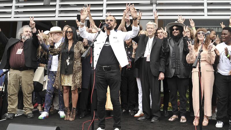 The former Beatle marked his birthday with a Peace & Love event in Los Angeles.