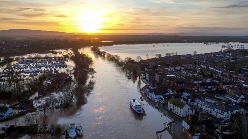 Storm Dennis brought severe flooding to many parts of southern England in February 2020, including Upton upon Severn in Worcestershire (Steve Parsons/PA)