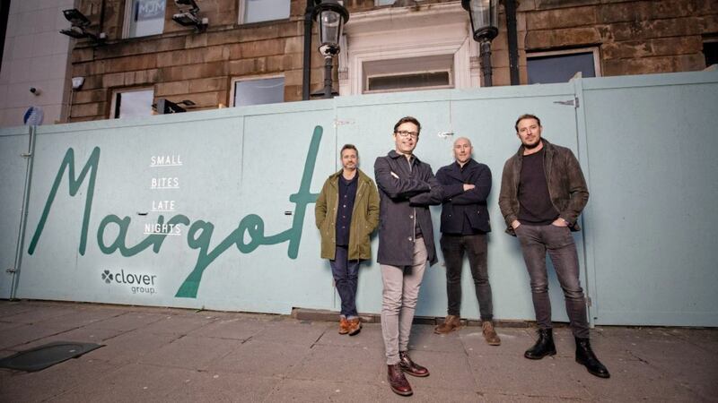 IN THE CLOVER: Mark Beirne, Paul Langsford, Andrew Maxwell and Jim Conlon, who have formed the Clover Group to develop the new Margot Bar 