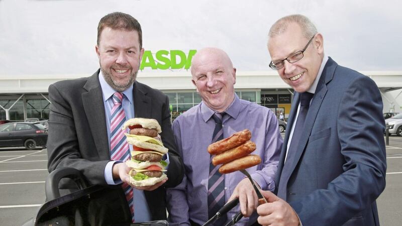 Announcing the deal are (from left) Alan McKeown, commercial sales manager at Doherty &amp; Gray; Brian Conway, Asda&#39;s Northern Ireland buying manager; and Trevor Mounstephen, Cookstown account manager 