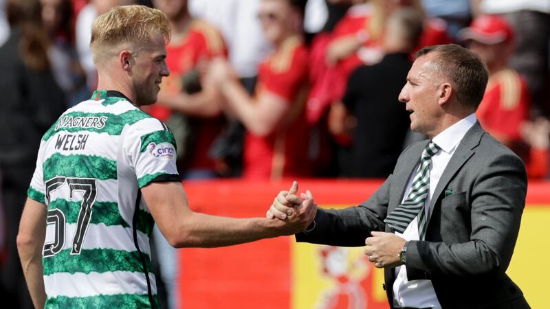 Brendan Rodgers was delighted with Stephen Welsh’s performance (Steve Welsh/PA)