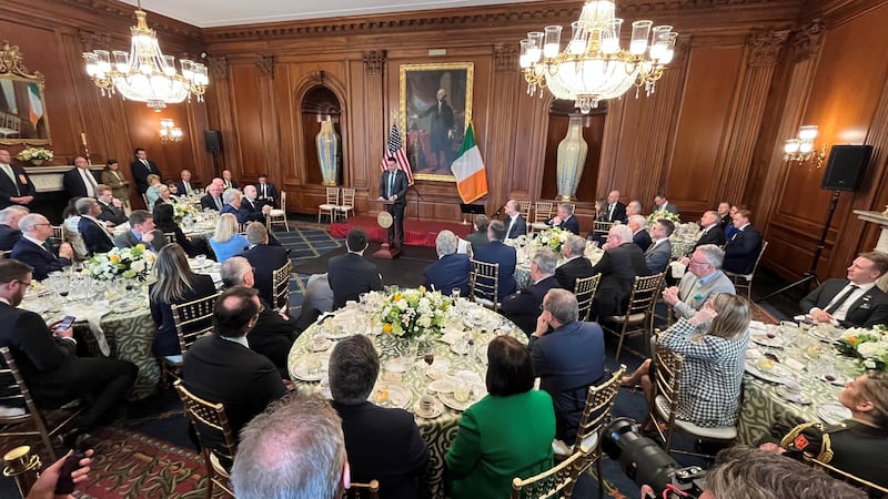 Taoiseach Leo Varadkar speaks during the annual Friends of Ireland Luncheon on Capitol Hill in Washington