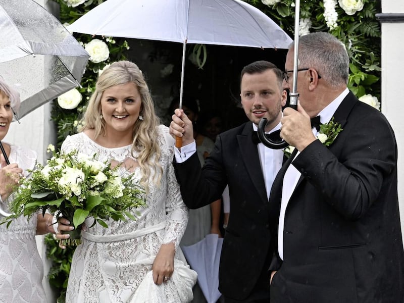 Laura Donaldson and Philip Kennedy on their wedding day.&nbsp;Picture by Colm Lenaghan/Pacemaker