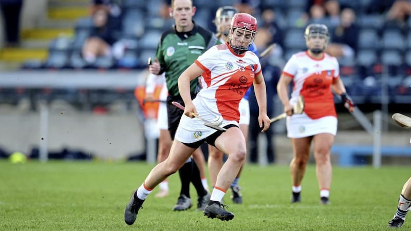 .Leanne Donnelly of Armagh in action during December&#39;s All-Ireland junior championship final. The Orchard girls will be looking to at a Division Three league title to the junior championship title 