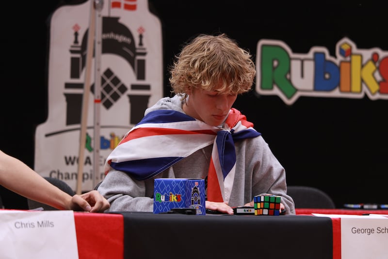 Mr Scholey needs to solve more that 420 Rubik’s Cubes on the day of the marathon to beat the GWR (Irene Driessen)