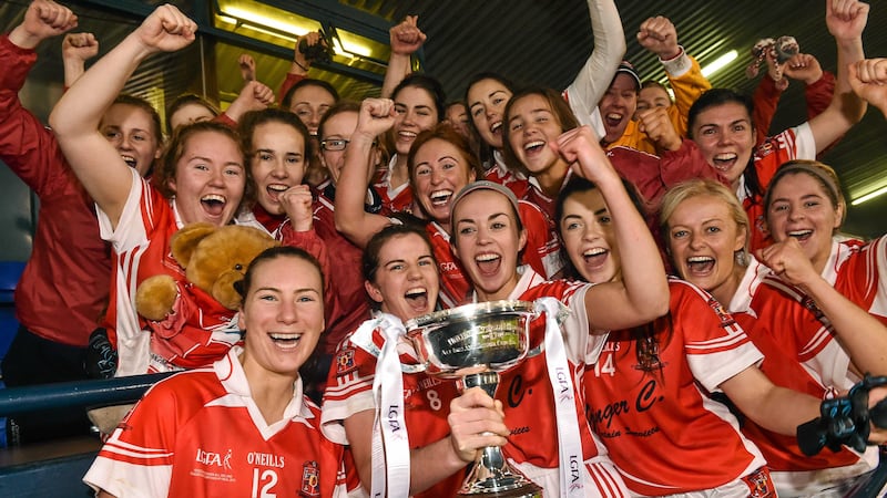 The Donaghmoyne players celebrate their victory in Sunday's All-Ireland Club final<br />Picture by Sportsfile &nbsp;