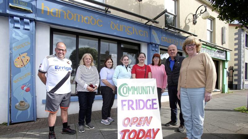 The Community Fridge at Dungiven Regeneration Club remained open to support people in need yesterday. Picture Mal by McCann... 