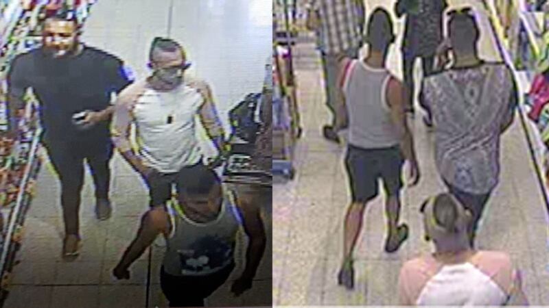 Police issued CCTV images of three men they want to question about the attack 
