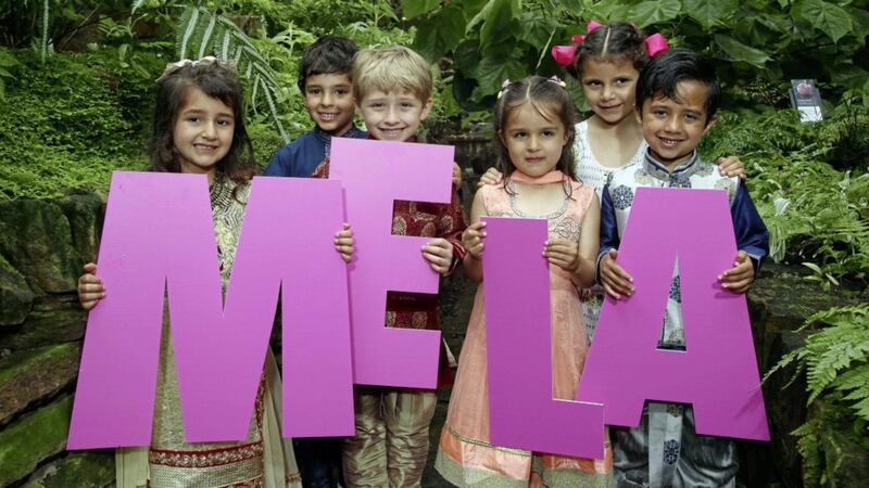 Pictured in the newly refurbished Tropical Ravine at Belfast&#39;s Botanic Gardens at the launch of this month&#39;s Belfast Mela are budding Bollywood performers Jacob and Jasmin from Lisburn and Ameila, Noa, Maya and Prasad from Belfast 