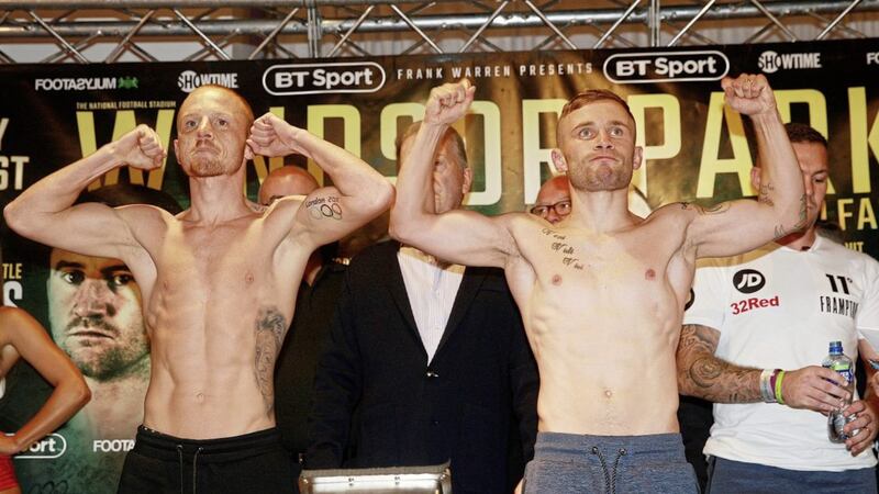 Carl Frampton and Luke Jackson ahead of his big night at Windsor Park on Saturday night, with Tyson Fury tackles two-time world title challenger Francesco Pianeta. .Paddy Barnes challenges WBC World Flyweight champion Cristofer Rosales for his world championship picture Bill Smyth. 