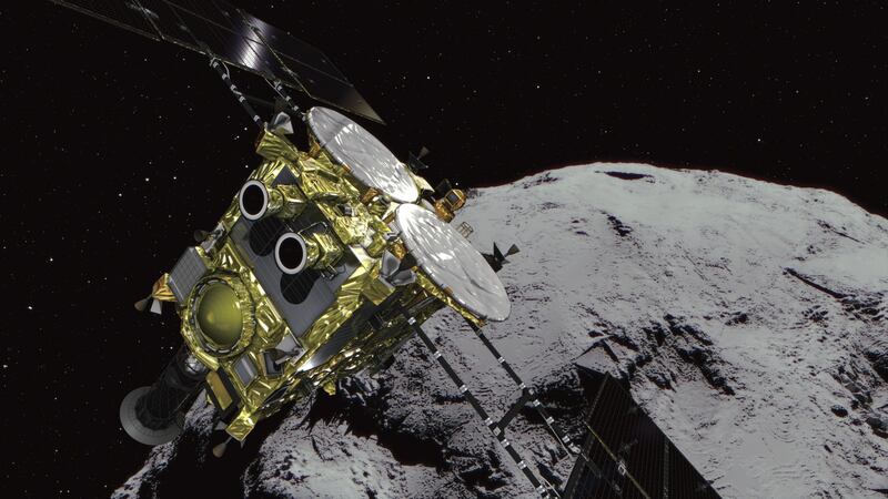 The Hayabusa2 spacecraft aims to collect samples to bring back to Earth.