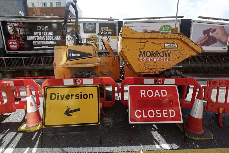 Road works on the Grosvenor Road in central Belfast have been driving motorists to distraction. Jake doesn&#39;t have time for traffic jams at his stage of life... Picture by Mal McCann 