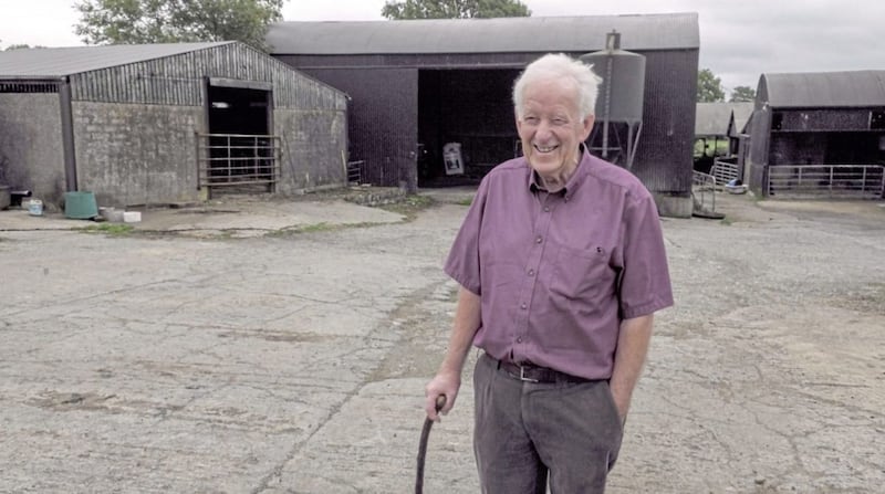 Seamus Heaney&#39;s brother Hugh on the family farm. Picture by BBC 
