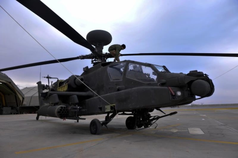 An Apache helicopter