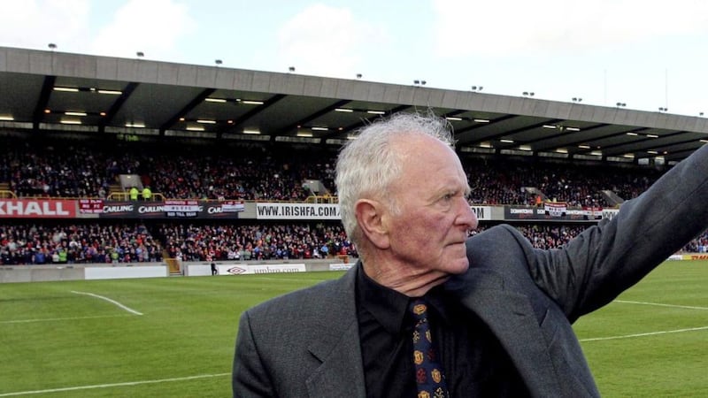 The funeral of Harry Gregg takes place in Coleraine today 
