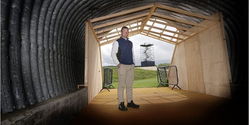 Graeme Beatt pictured at the new tunnel behind the 6th green. Picture by Hugh Russell 