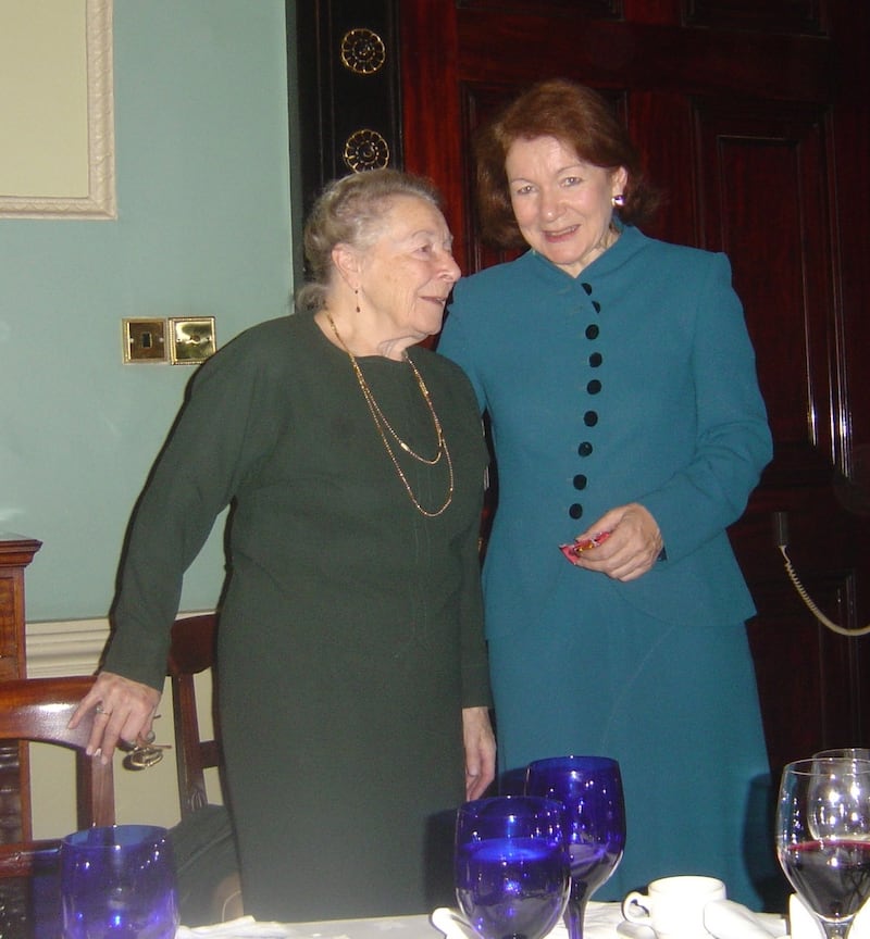Marnie O'Neill with her late mother, Moira O'Neill, who owned and developed the Londonderry Arms Hotel from 1947
