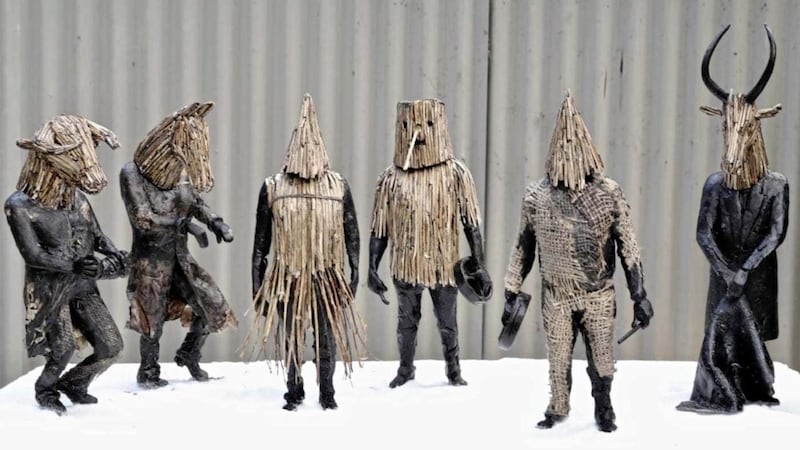 An image from Belfast-born artist Tim Shaw&#39;s mummers&rsquo; exhibition 