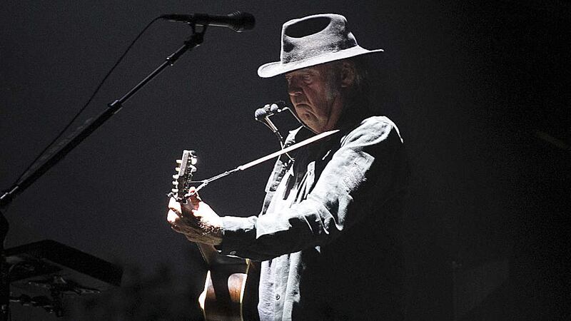 Neil Young playing to a capacity crowd at the SSE Arena in Belfast. Picture by Philip Walsh&nbsp;