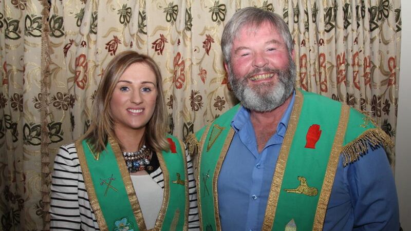 Tyrone AOH president Gerry McGeough and Catherine Sewell from the St Joseph's Pro Life Division
