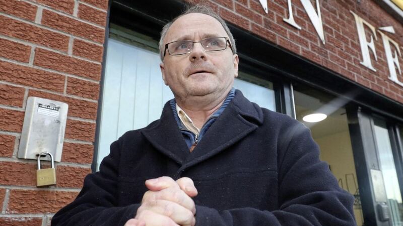 Barry McElduff continues to carry out work on behalf of constituents. Picture by Niall Carson/PA Wire 