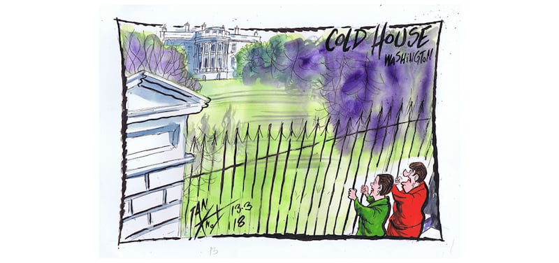 Ian Knox cartoon 13/3/18: Bizarre guest list for White house St Paddy's Day reception&nbsp;