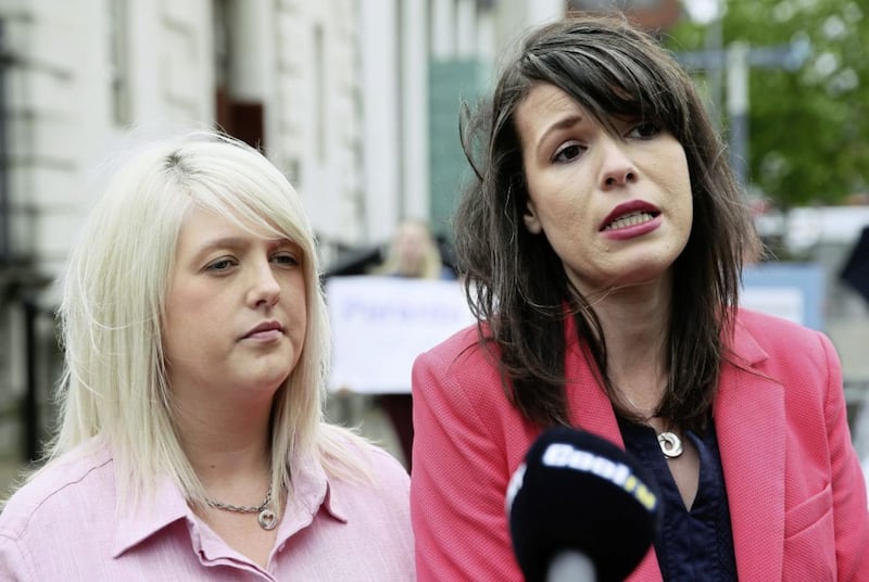 Grainne Teggart of Amnesty International (right) with campaigner Sarah Ewart. File picture by Brian Lawless, Press Association 
