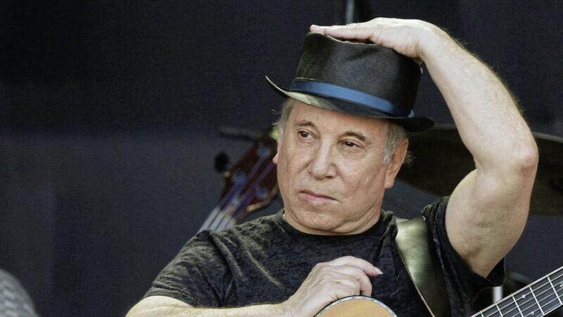 Paul Simon performing on the Pyramid Stage at the Glastonbury Music Festival in 2011. Picture by Yui Mok, Press Association 