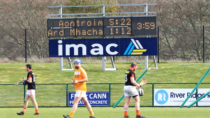 <span class="gwt-InlineHTML kpm3-ContentLabel">The scoreboard after last year's Ulster Senior Hurling Championship final at Owenbeg. Picture by Margaret McLaughlin </span>