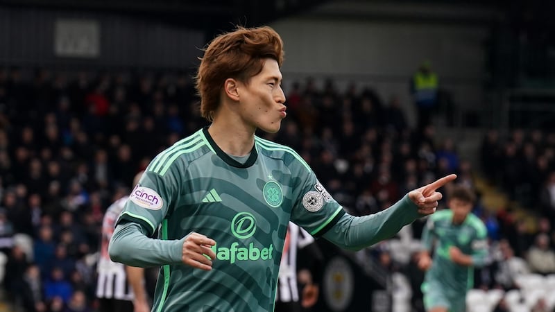 Celtic’s Kyogo Furuhashi scores opener against St Mirren