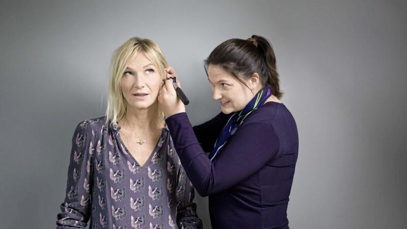 BBC radio broadcaster Jo Whiley has her ears being examined by an audiologist 