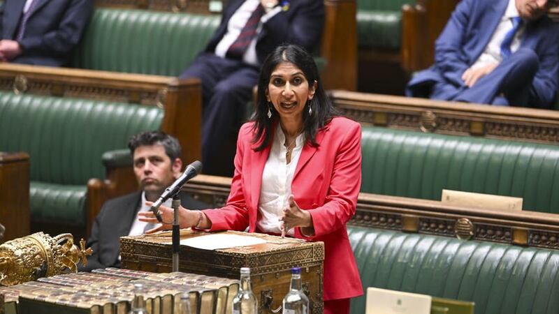 Home Secretary Suella Braverman delivering a statement on illegal migration in the House of Commons (UK Parliament/Jessica Taylor/PA)