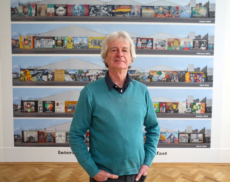 A new exhibition showcasing the work of Belfast-born mural photographer, Bill Rolston at Ulster Museum. Drawing Support: Murals, Memory and Identity showcases almost 50 murals that Rolston has documented over the last 40 years. PICTURE: MAL MCCANN