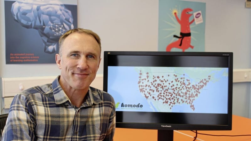 Komodo Learning founder Gerard McBreen celebrates signing up subscribers in every US state 