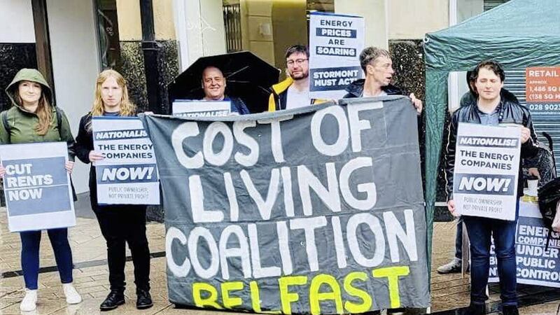 The Cost of Living Coalition will hold a protest in Belfast city centre on Saturday. 