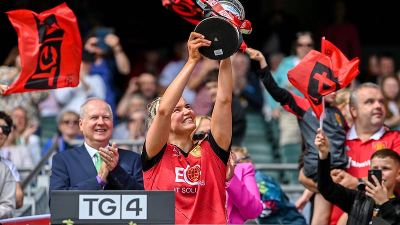 Captain Megan Doherty is one of seven Down players on the All-Ireland Junior Championship team of the Year