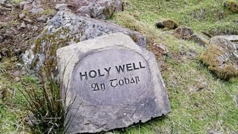 A well at Disert in the Blue Stack Mountains was believed to be blessed by St Columba. 