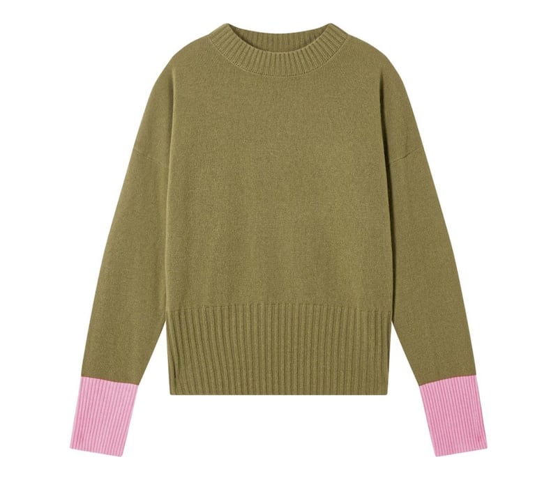 Cocoa Cashmere Hazel Olive Jumper, &pound;185, available from Cocoa Cashmere 