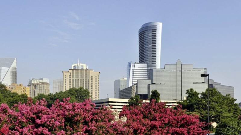 Atlanta&#39;s uptown commercial district of Buckhead, where Kainos is to set up shop. 