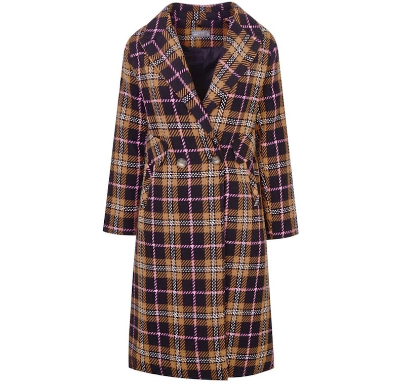 Matalan Check Double Breasted Coat, &pound;40 