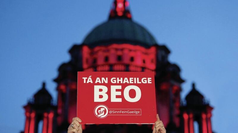 Campaigners are calling for the immediate implementation of Irish language legislation. Picture by Mal McCann 
