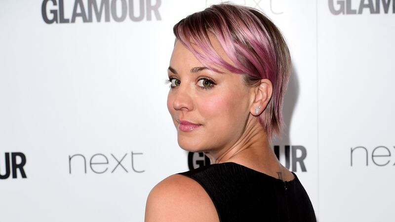 Kaley Cuoco, who plays Penny, shared footage of the stunt on Instagram.