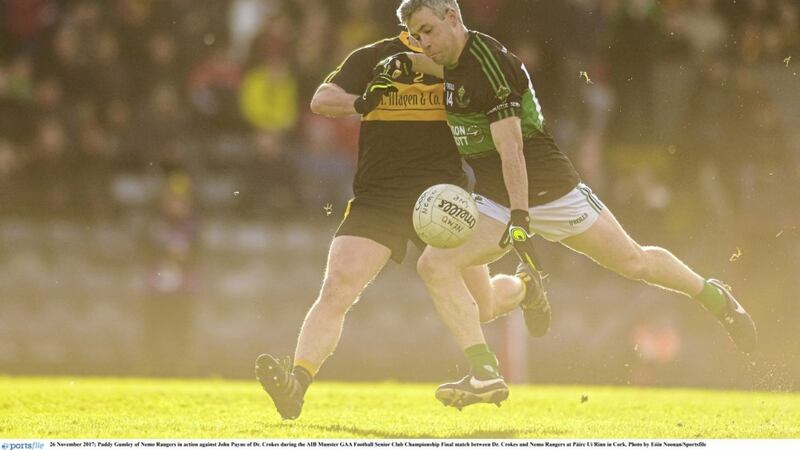 Paddy Gumley was in top form as Nemo Rangers dethroned Kerry kingpins Dr Croke&#39;s in last November&#39;s Munster final at Pairc Ui Rinn. Picture by Sportsfile 