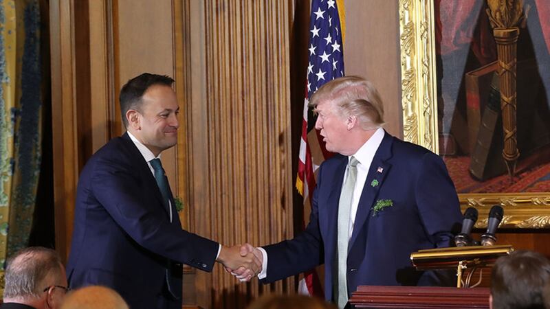 US President Donald Trump and Taoiseach Leo Varadkar during the Speaker's Lunch at Capitol Hill in Washington DC, USA. Picture by&nbsp;Niall Carson, PA Wire
