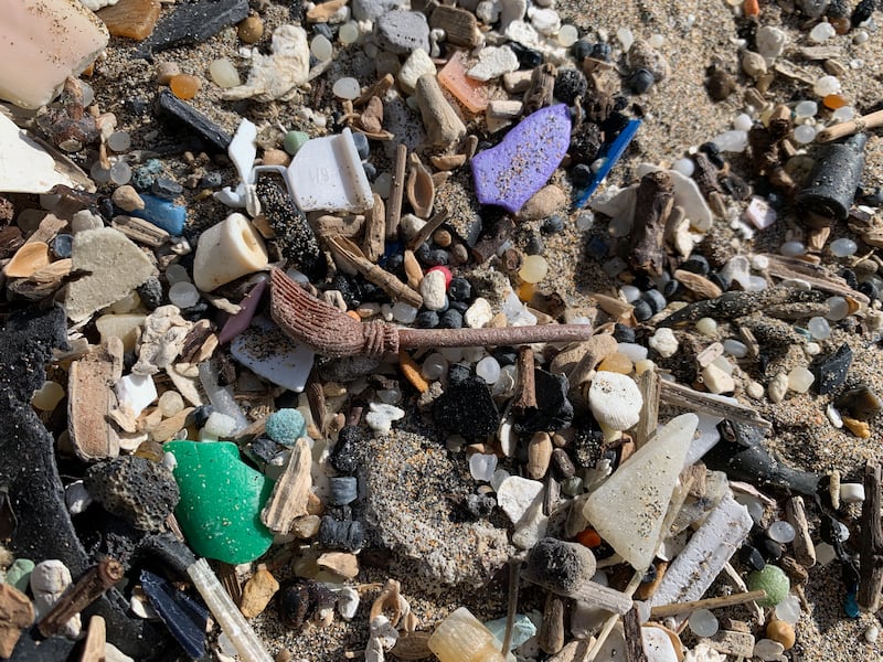 Brooms are among the Lego pieces that wash up on British shores