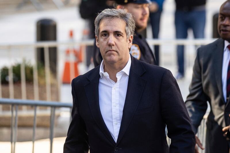 Michael Cohen has said he will refrain from commenting about Trump until after he testifies at the trial (Yuki Iwamura/AP)