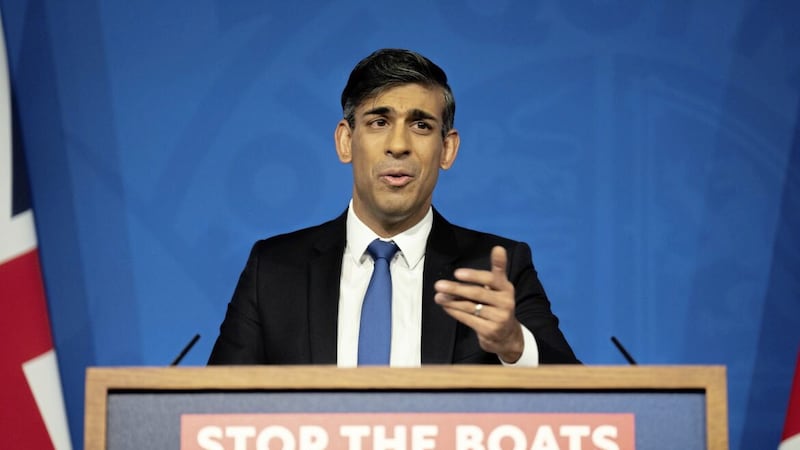 Prime minister Rishi Sunak insists his new Rwanda legislation will help &#39;stop the boats&#39;, while his party needs a life raft to save it from its own divisions and failures. PICTURE: JAMES MANNING/PA 