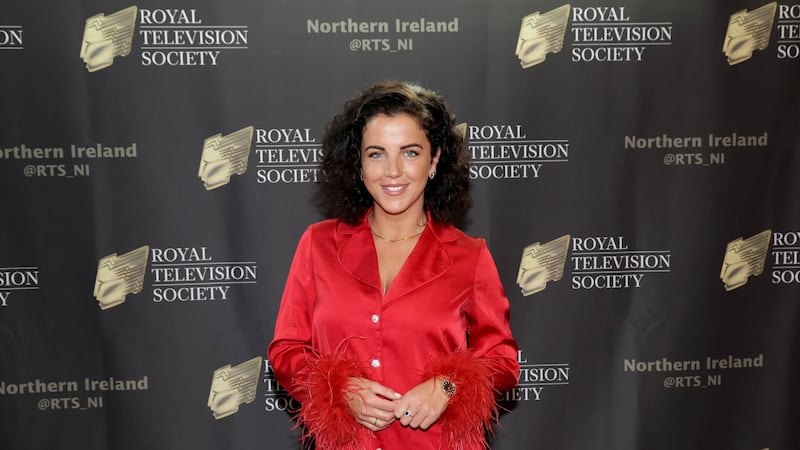 Jamie-Lee O'Donnell pictured arriving at Thursday's RTS NI Awards in Belfast City Hall. Picture by Kelvin Boyes/Press Eye